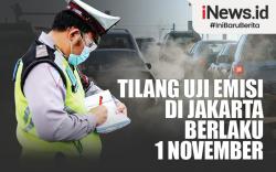 Infografis Tilang Uji Emisi di Jakarta Berlaku 1 November