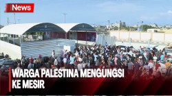  Lusinan Warga Palestina Mengungsi ke Mesir jelang Invasi Darat Israel