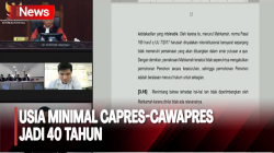 Breaking News: Gugatan Batas Usia Dikabulkan Sebagian, Usia Minimal Capres-Cawapres jadi 40 Tahun