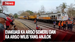 Evakuasi KA Argo Semeru dan KA Argo Wilis yang Anjlok, PT KAI Kirim Crane Canggih