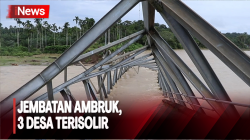 Diterjang Luapan Sungai, Jembatan Penghubung 3 Desa di Aceh Ambruk 