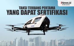 Infografis Ehang 216-S Jadi Taksi Terbang Pertama yang Terima Sertifikasi