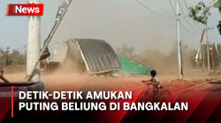 Pusaran Angin Puting Beliung Robohkan Tenda Maulid Nabi di Bangkalan