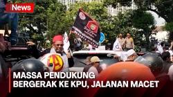 Massa Pendukung Ganjar - Mahfud MD Berbondong-bondong ke KPU