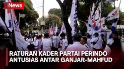 Antusias, Massa Kader Partai Perindo Bersiap Antar Ganjar-Mahfud Daftar ke KPU