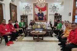 Suasana Rumah Megawati, Para Ketum Parpol Pendukung Ganjar-Mahfud Kompak