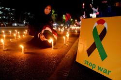 Aksi Damai Palestina di Makassar