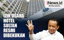 Infografis Izin Usaha Hotel Sultan Resmi Dibekukan
