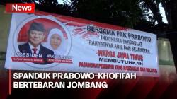 Jelang Pengumuman Cawapres, Spanduk Prabowo-Khofifah Bertebaran di Jombang
