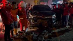 Kecelakaan di Mojokerto, Joki Balap Liar Tabrak Mobil Polisi hingga Luka Parah