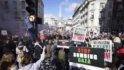 Demonstrasi Damai Dukung Palestina, London Jadi Lautan Manusia