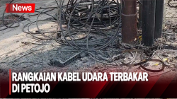 Kabel Udara di Petojo Terbakar, Timbul Percikan Api dan Letupan