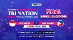 Link Live Streaming Indonesia Vs Filipina di Final PFF Womens Tri Nation Futsal 2023 Sore Ini, Gratis!