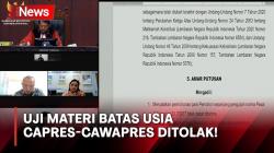 Breaking News! MK Tolak Uji Materi Batas Usia Capres-Cawapres 70 Tahun