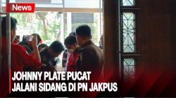 Jalani Sidang Tuntutan Kasus Korupsi BTS 4G di PN Jakpus, Johnny Plate Pucat