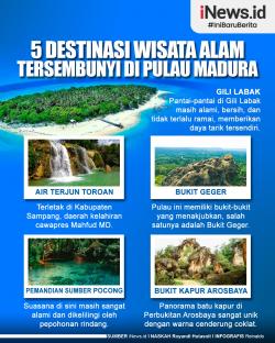 Infografis 5 Destinasi Wisata Alam Tersembunyi di Pulau Madura