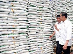 Cek Gudang Bulog Padang, Jokowi: Cadangan Beras Harus Ada meski Produksi Surplus 