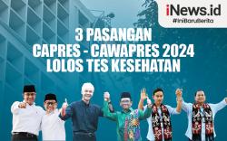 Infografis 3 Pasangan Capres - Cawapres 2024 Lolos Tes Kesehatan