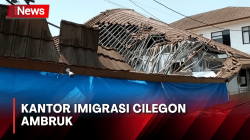 Kantor Imigrasi Cilegon Tiba-Tiba Ambruk saat Proses Renovasi, Begini Kondisinya