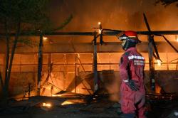 Gedung SMP Negeri 8 Makassar Kebakaran