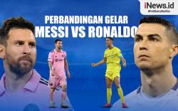 Infografis Perbandingan Gelar Messi Vs Ronaldo