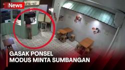 Modus Minta Sumbangan, Pencuri Gasak Ponsel Milik Karyawan Kafe di Penjaringan Terekam CCTV