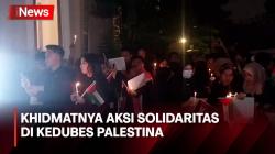 Nyalakan Lilin, Aksi Solidaritas di Kedubes Palestina Berlangsung Khidmat