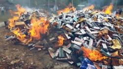 Bea Cukai Sumbagbar Musnahkan 7 Juta Batang Rokok Ilegal Senilai Rp8,6 Miliar