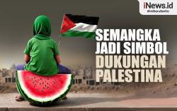 Infografis Semangka Jadi Simbol Dukungan kepada Palestina