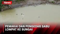 Terlibat Kejar-kejaran, Pemakai dan Pengedar Sabu Lompat ke Sungai saat Digerebek Polisi