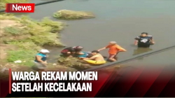 Pemotor Terpelanting Masuk Sungai, Terlibat Kecelakaan Beruntun di Jembatan Kalipelus