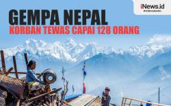 Infografis Gempa Guncang Nepal, Korban Tewas Capai 128 Orang