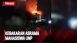 Api Melalap Asrama Mahasiswa UNP di Padang, Kerugian Capai Rp1 Miliar
