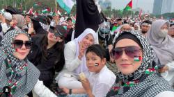 5 Artis yang Hadir dalam Aksi Bela Palestina di Monas, Ada Mulan Jameela hingga Najwa Shihab