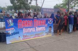 Relawan Ganjar di Bandarlampung Gelar Makan Murah, Wujud Kedekatan dengan Masyarakat 