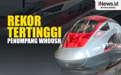 Infografis Rekor Tertinggi Penumpang Kereta Cepat Whoosh
