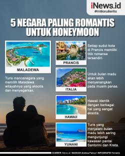 Infografis 5 Negara Paling Romantis untuk Honeymoon