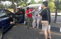 Kecelakaan di Ringroad Selatan Jogja, Mobil Dikemudikan Kakek 79 Tahun Tabrak Pembatas Jalan