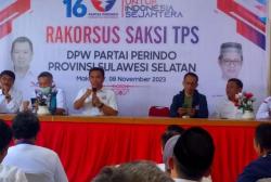Hadapi Pemilu 2024, DPW Partai Perindo Sulsel Gelar Rakorsus Saksi TPS<