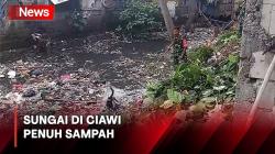 Heboh! Sungai di Ciawi Bogor Penuh Tumpukan Sampah