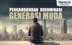 Infografis Pengangguran di Indonesia Didominasi Generasi Muda