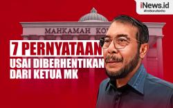 Infografis 7 Pernyataan Anwar Usman usai Diberhentikan dari Ketua MK