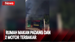 Rumah Makan Padang dan 2 Unit Sepeda Motor Terbakar di Cilincing