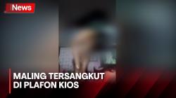 Maling Minta Dievakuasi usai Tersangkut di Plafon Kios yang Dibobol
