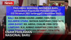 Jokowi Anugerahkan 6 Tokoh Menjadi Pahlawan Nasional Baru
