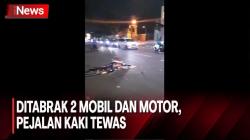 Tragis! Pejalan Kaki Tewas Ditabrak 2 Mobil dan Motor saat Menyeberang di Sukabumi<