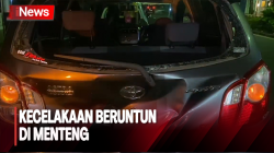 Kecelakaan Beruntun di Menteng, 3 Minibus Ringsek 