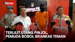 Terlilit Utang Pinjol Rp30 Juta, Pemuda Nekat Bobol Brankas Milik Temannya di Yogya