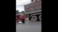 Kecelakaan di Jalinsum Bedagai, Penumpang Motor Terlindas Truk