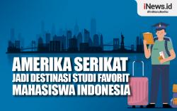 Infografis Amerika Serikat Jadi Destinasi Studi Favorit Mahasiswa Indonesia